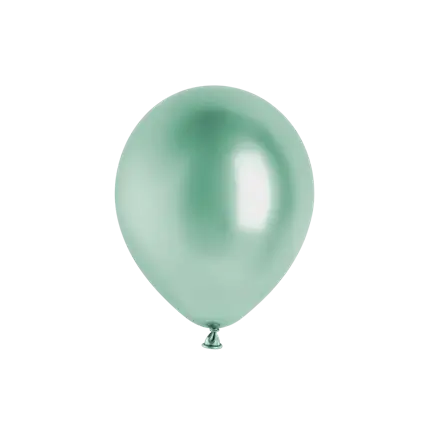 Set of 10 Shiny Metallic Bottle-Green Balloons
