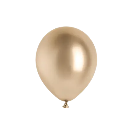 Set of 10 Shiny Champagne Gold Metallic Balloons