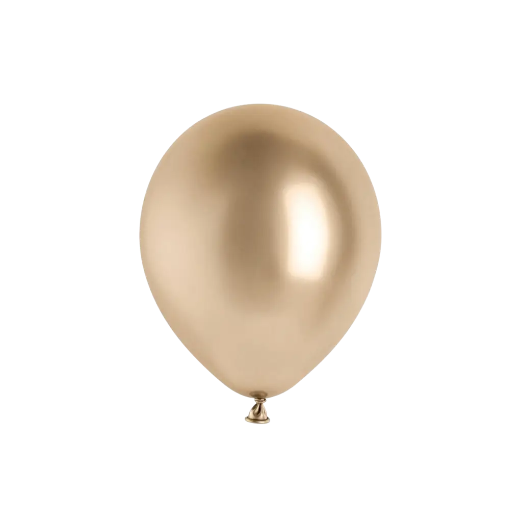 Set of 50 Shiny Champagne Gold Metallic Balloons