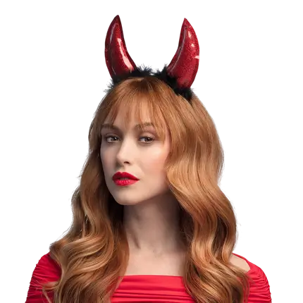 Red Devil Headband – Devil’s Horns Halloween