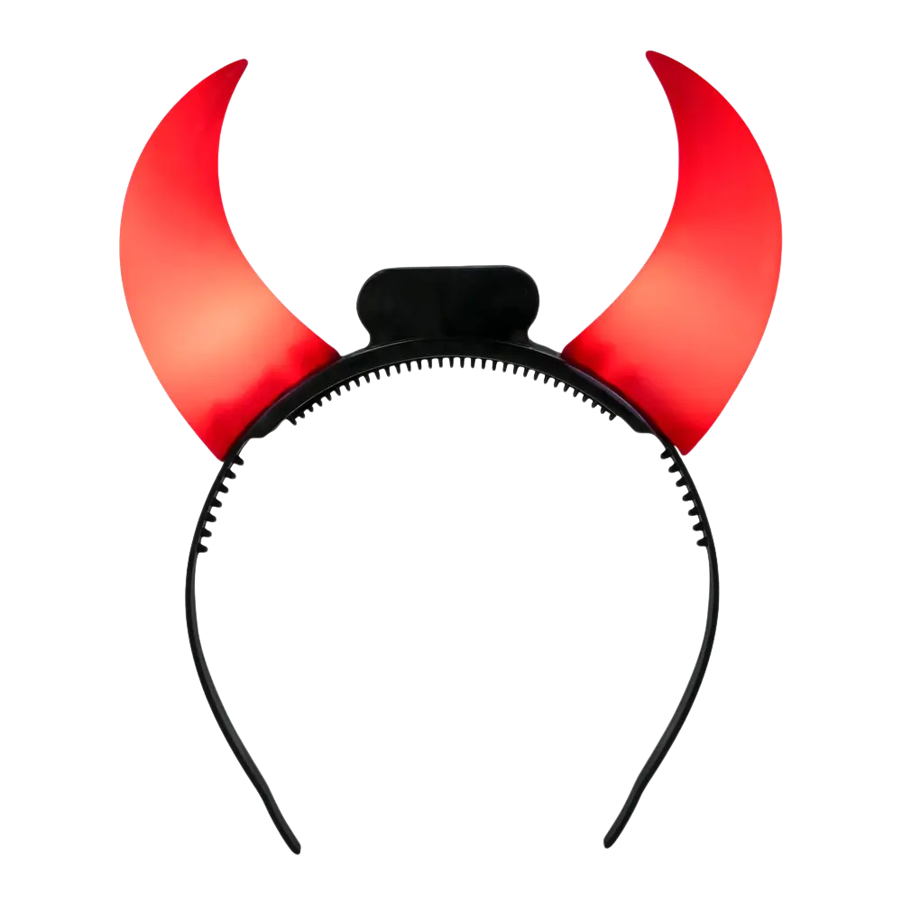 LED Light-up Devil’s Horns Headband – Halloween Accessory
