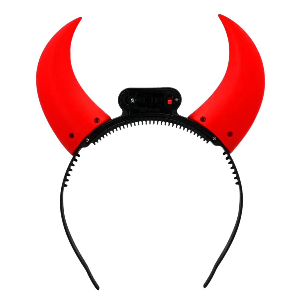 LED Light-up Devil’s Horns Headband – Halloween Accessory