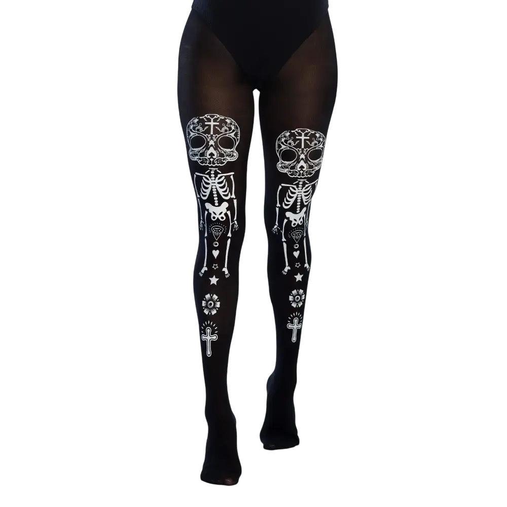 Dia de los Muertos Skeleton Tights – Day of the Dead Halloween