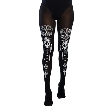 Dia de los Muertos Skeleton Tights – Day of the Dead Halloween