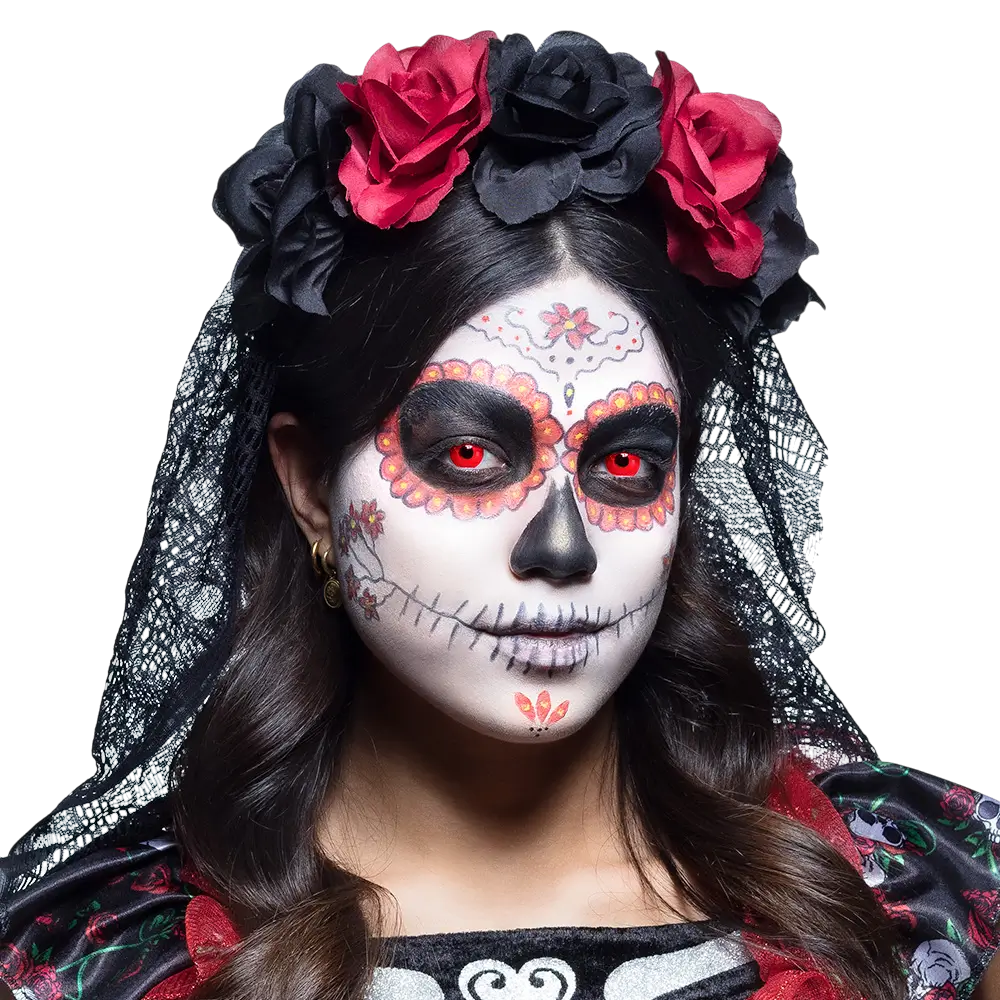 Red Fluorescent Contact Lenses – Halloween Contact Lenses