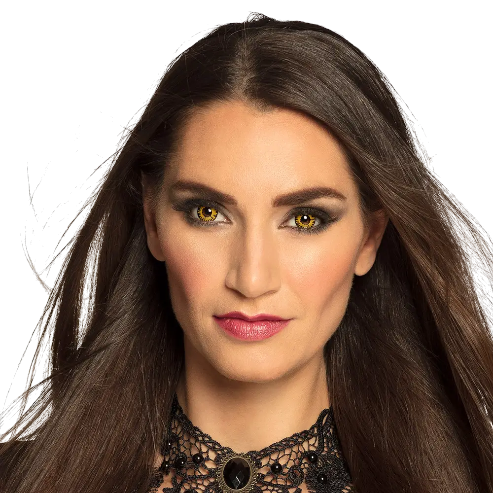 Twilight Yellow and Black Contact Lenses – Halloween Contact Lenses
