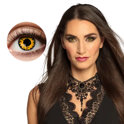 Twilight Yellow and Black Contact Lenses – Halloween Contact Lenses