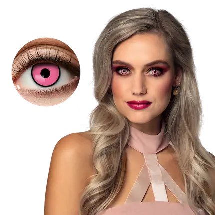 Fatale Women’s Black-Rimmed Pink Contact Lenses – Fancy Contact Lenses
