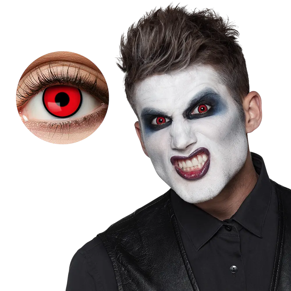 Red and Black Vampire Contact Lenses – Halloween Contact Lenses