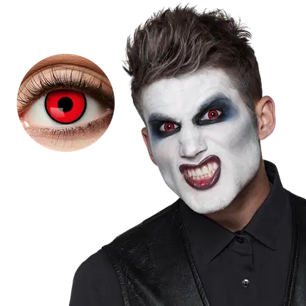 Red and Black Vampire Contact Lenses – Halloween Contact Lenses