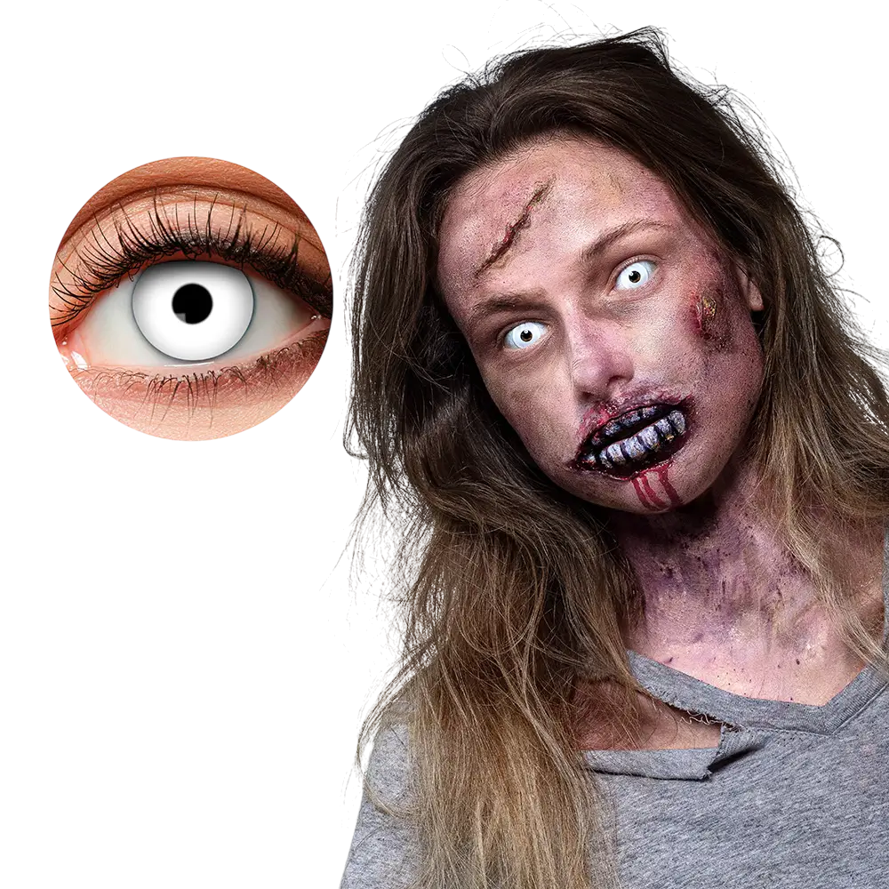 Zombie White Eye Lenses – Halloween Lenses