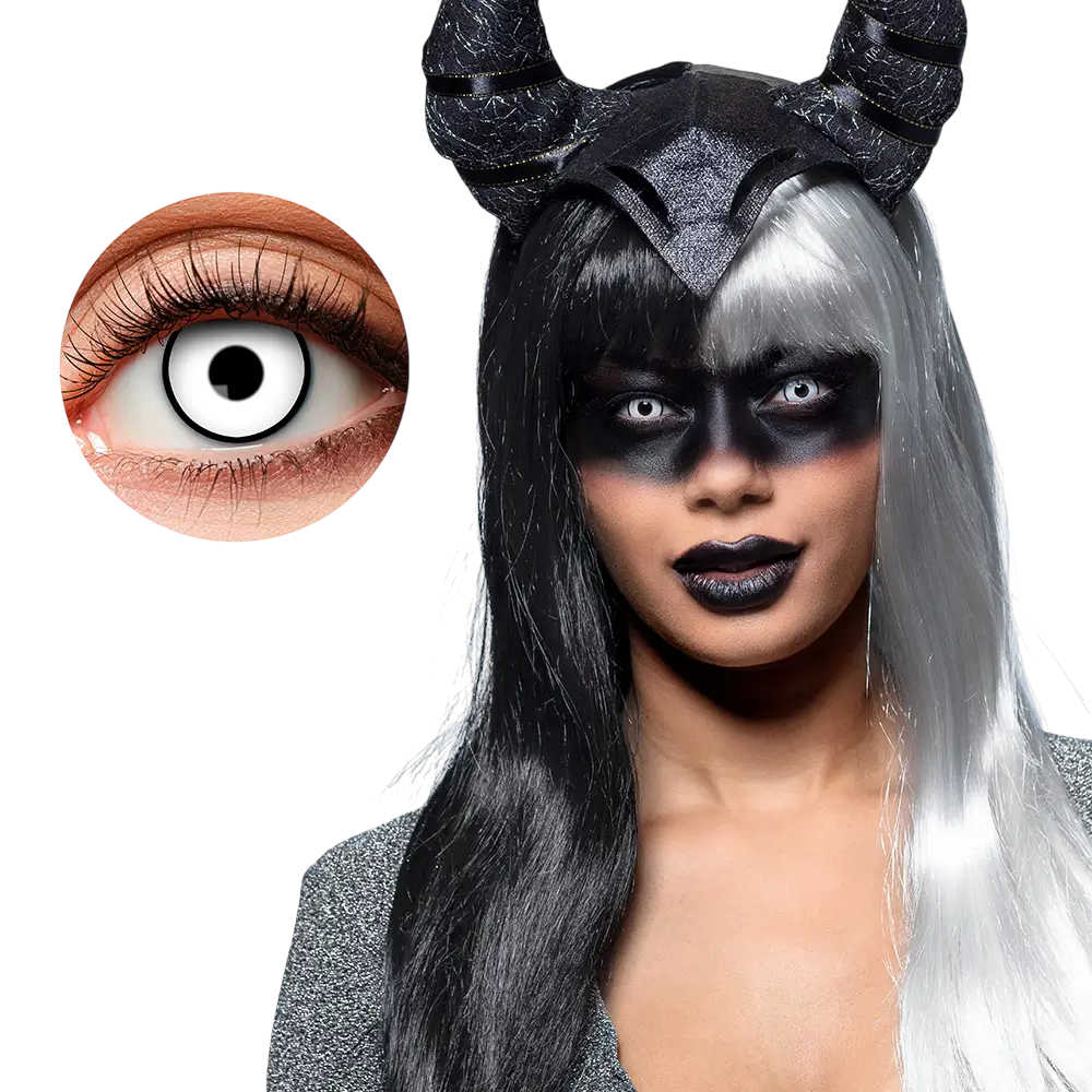 White Contact Lenses with Black Outline – Halloween Contact Lenses