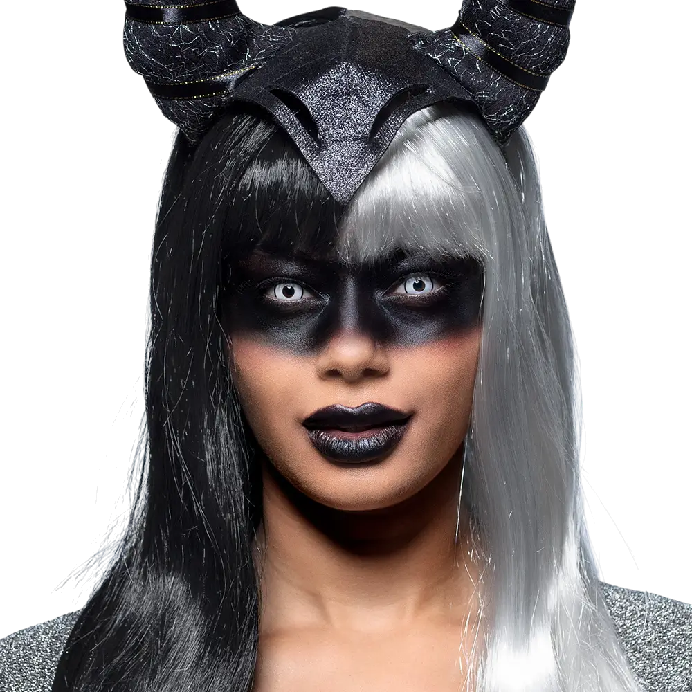 White Contact Lenses with Black Outline – Halloween Contact Lenses