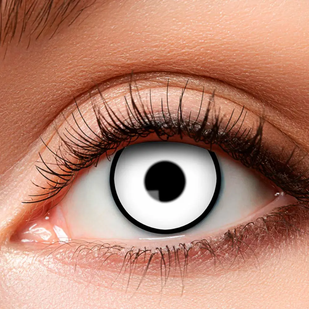 White Contact Lenses with Black Outline – Halloween Contact Lenses