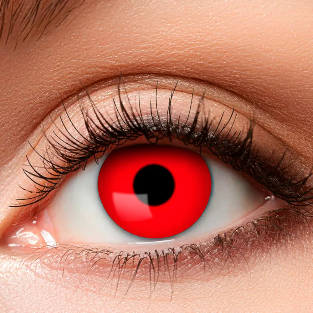 Red Eyes with Black Pupils Contact Lenses – Halloween Devil Contact Lenses