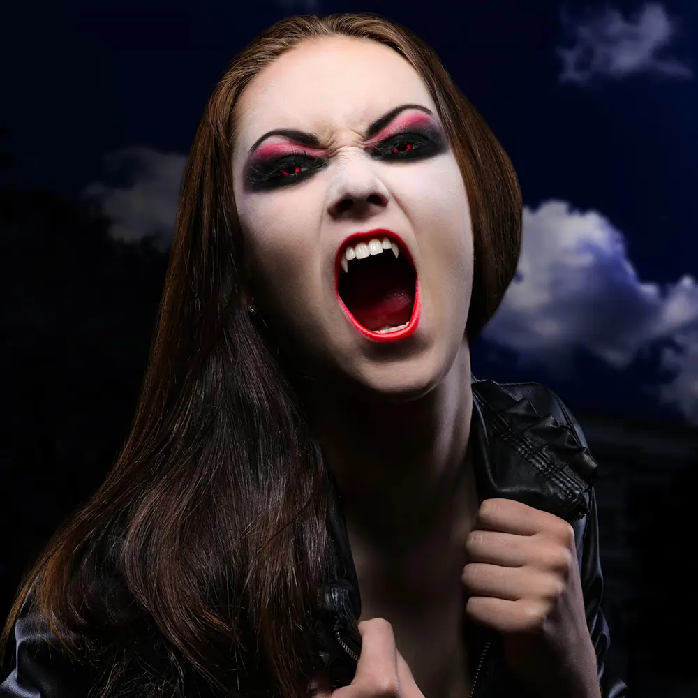 Red Eyes with Black Pupils Contact Lenses – Halloween Devil Contact Lenses