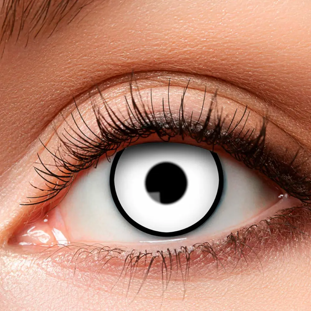 Black and White Skullface Contact Lenses – Halloween Contact Lenses