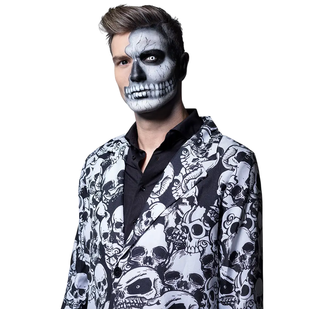 Black and White Skullface Contact Lenses – Halloween Contact Lenses