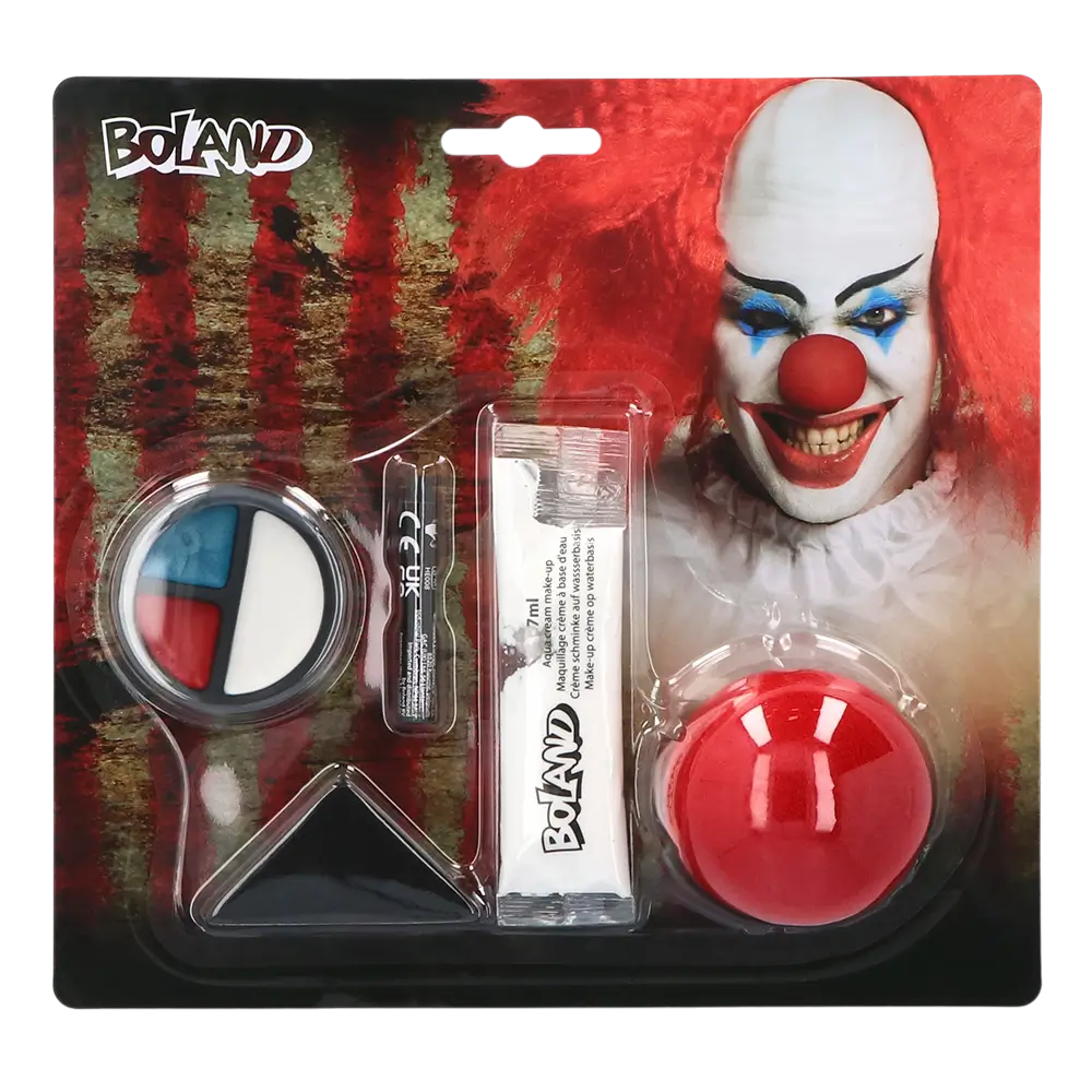 Horror Clown Make-up Kit – Nose, Make-up and Sponge