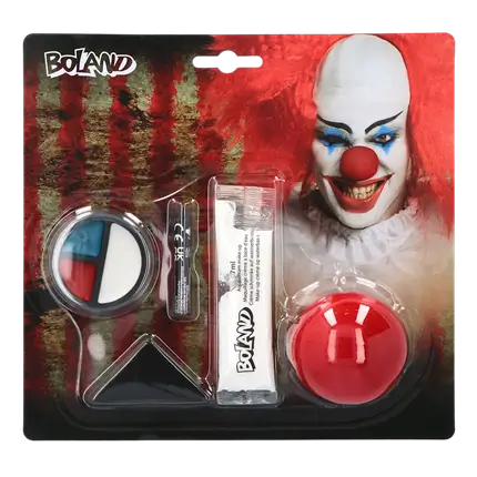 Horror Clown Make-up Kit – Nose, Make-up and Sponge