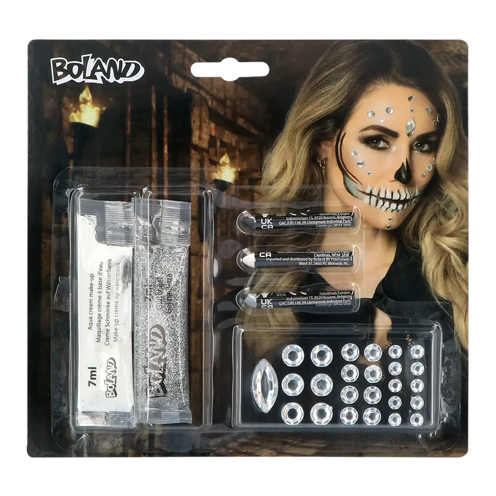 Diamond Skeleton Make-up Kit – Make-up, Glitter and Rhinestones