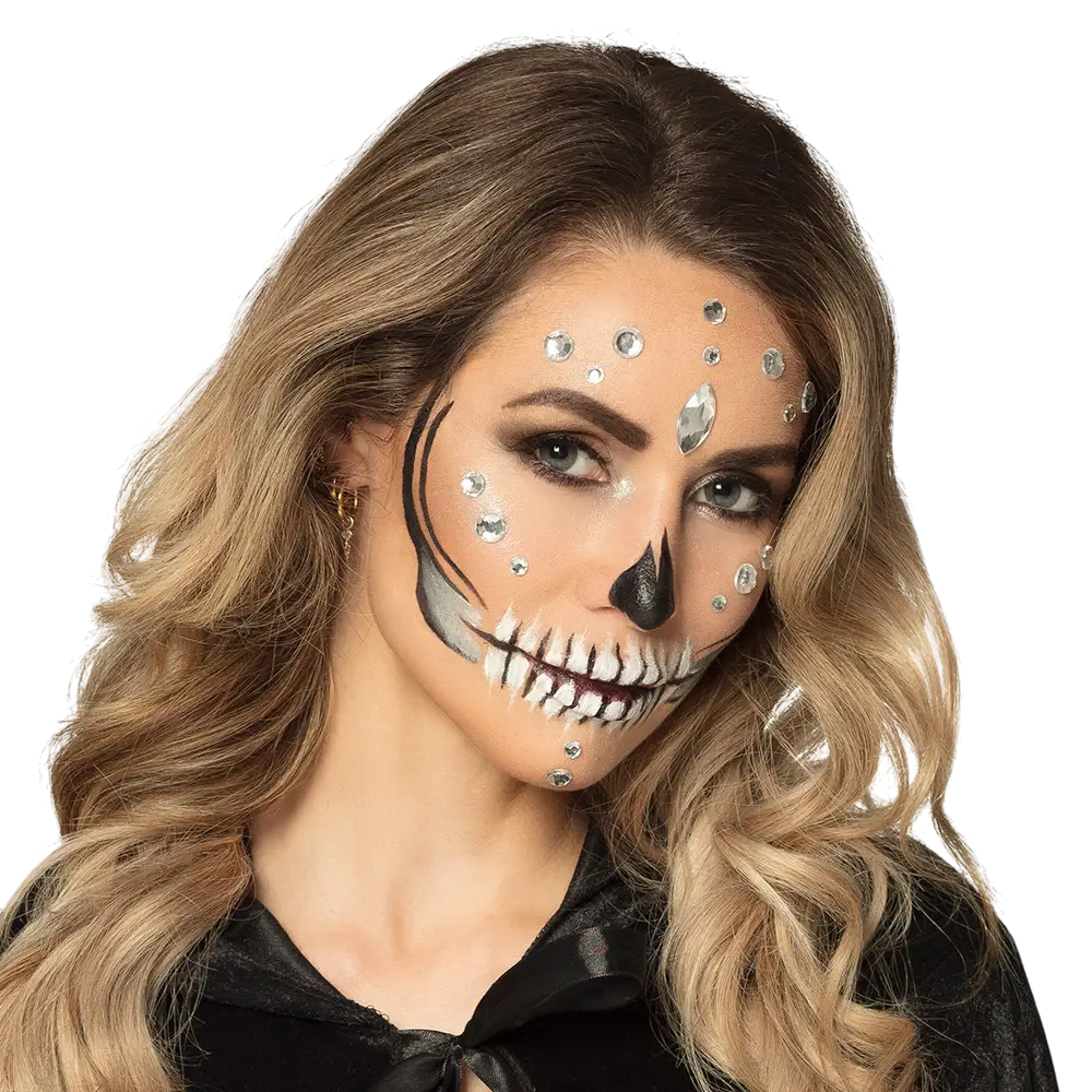 Diamond Skeleton Make-up Kit – Make-up, Glitter and Rhinestones