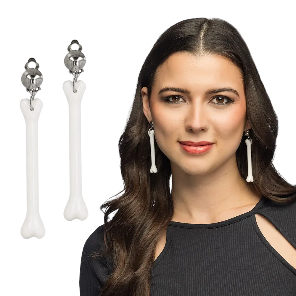 Bone Dangle Earrings – Cave Woman