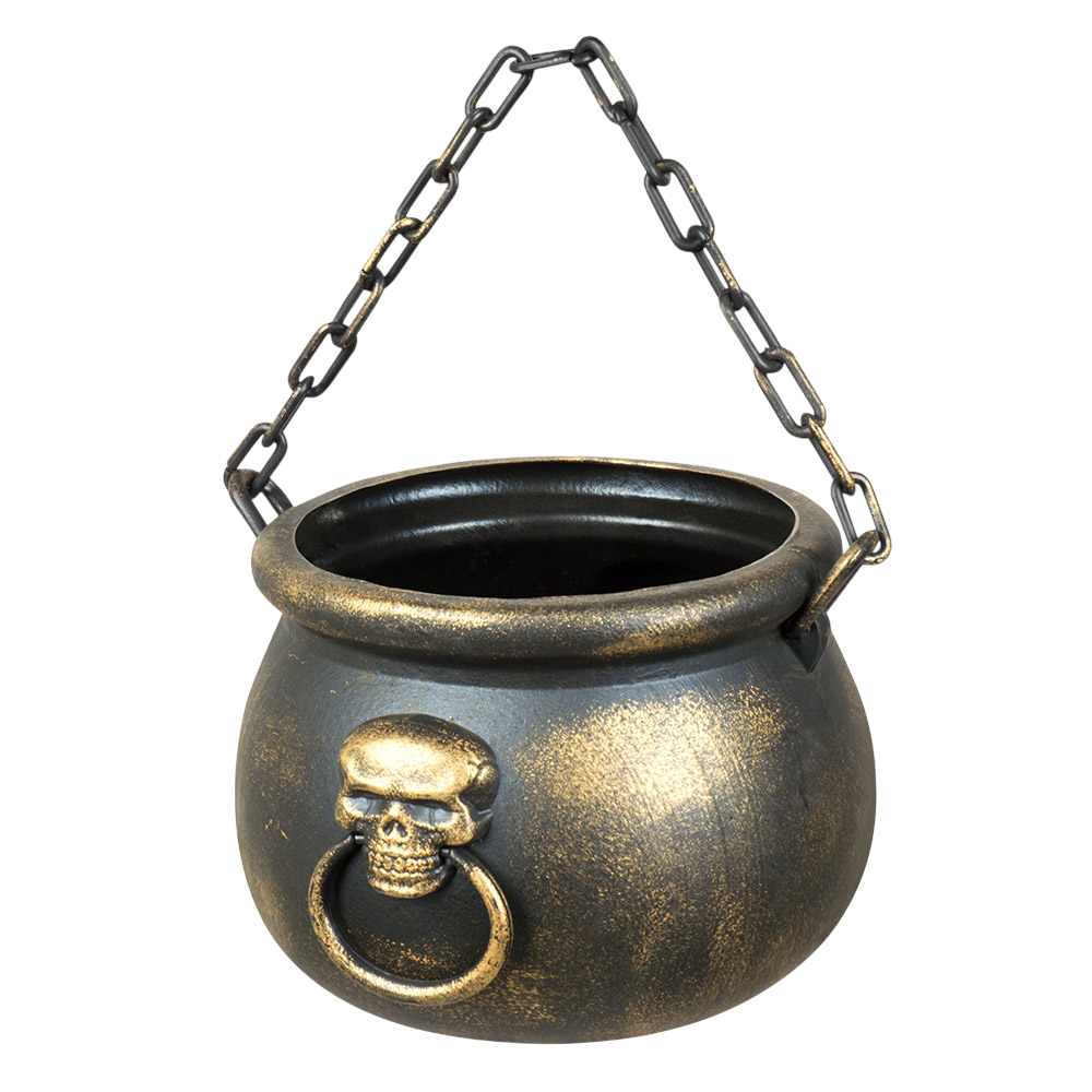 Skull Cauldron 13 x 19 cm – Halloween Decoration