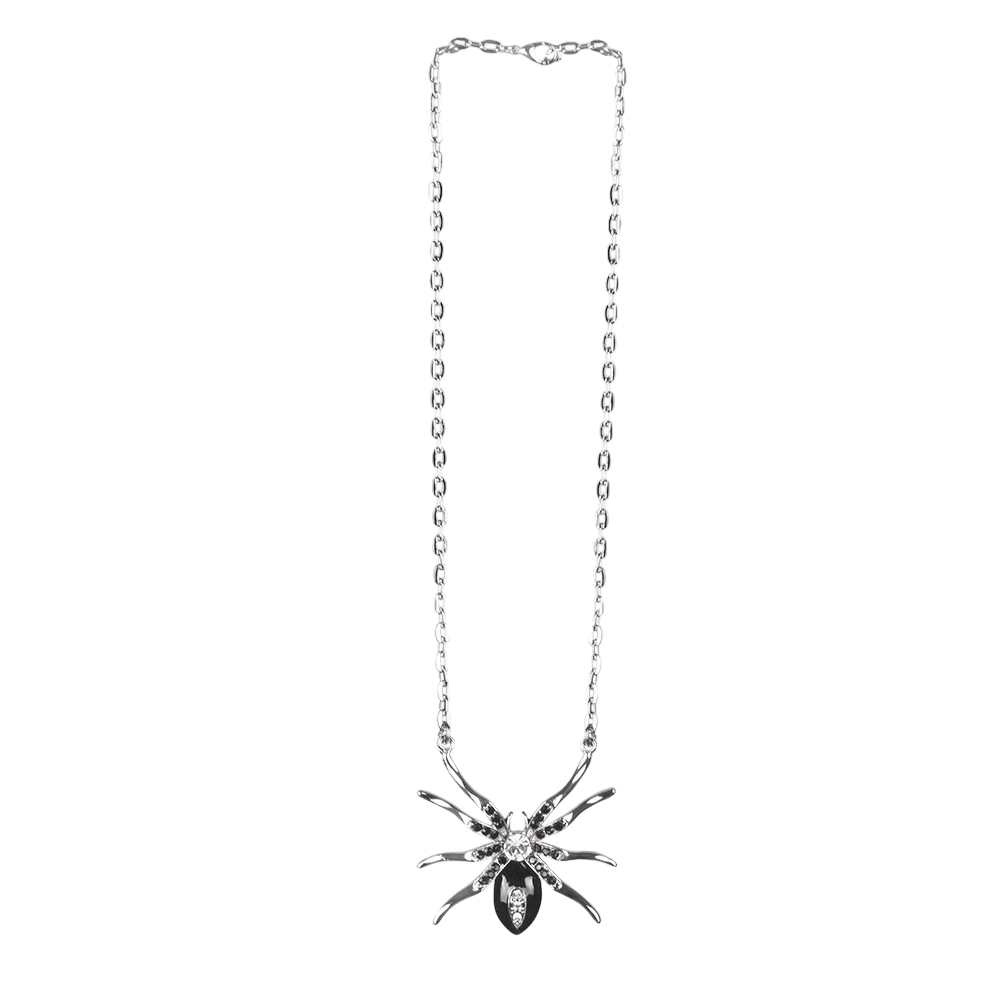 Black Widow Spider Necklace – Halloween Jewellery