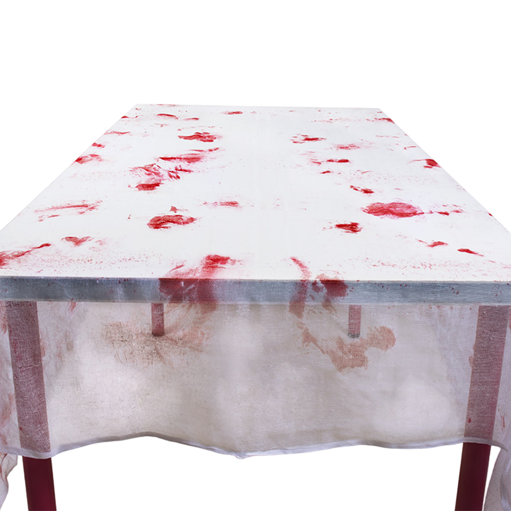 Blood-Stained Tablecloth with Traces of Blood, 150 x 180 cm – Halloween