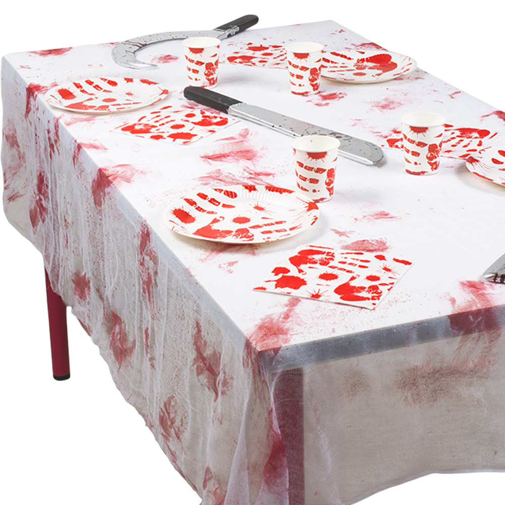 Blood-Stained Tablecloth with Traces of Blood, 150 x 180 cm – Halloween