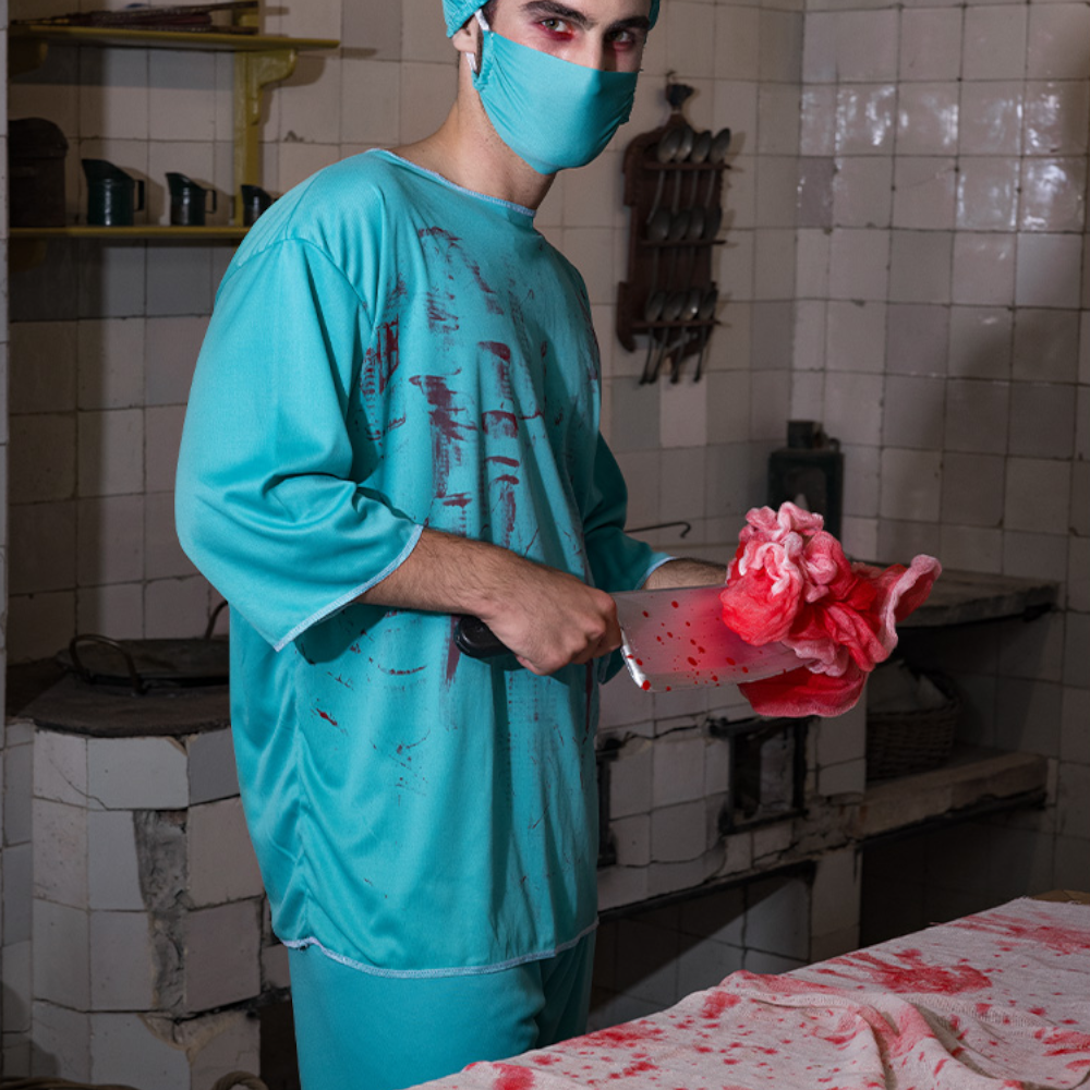 Blood-Stained Tablecloth with Traces of Blood, 150 x 180 cm – Halloween