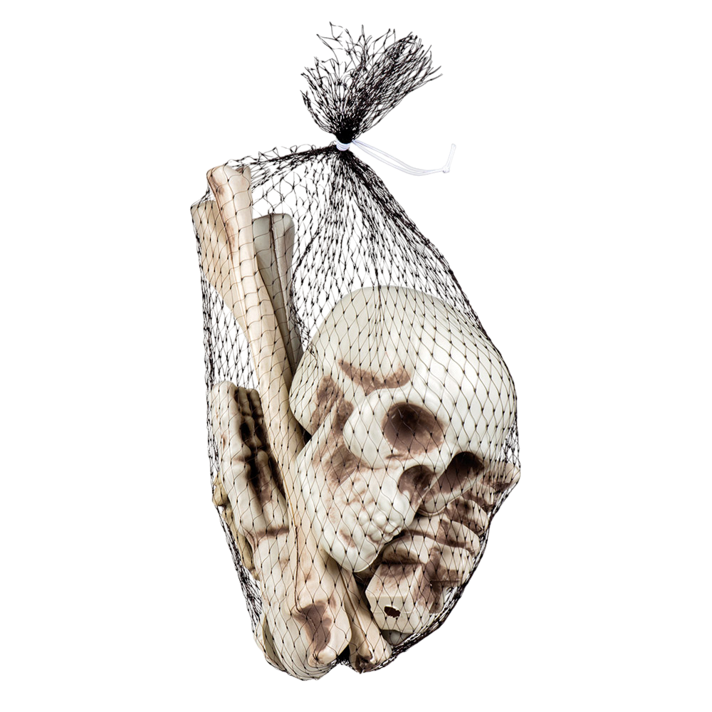 Set of 12 Skulls and Bones, 23 cm – Halloween Decorations