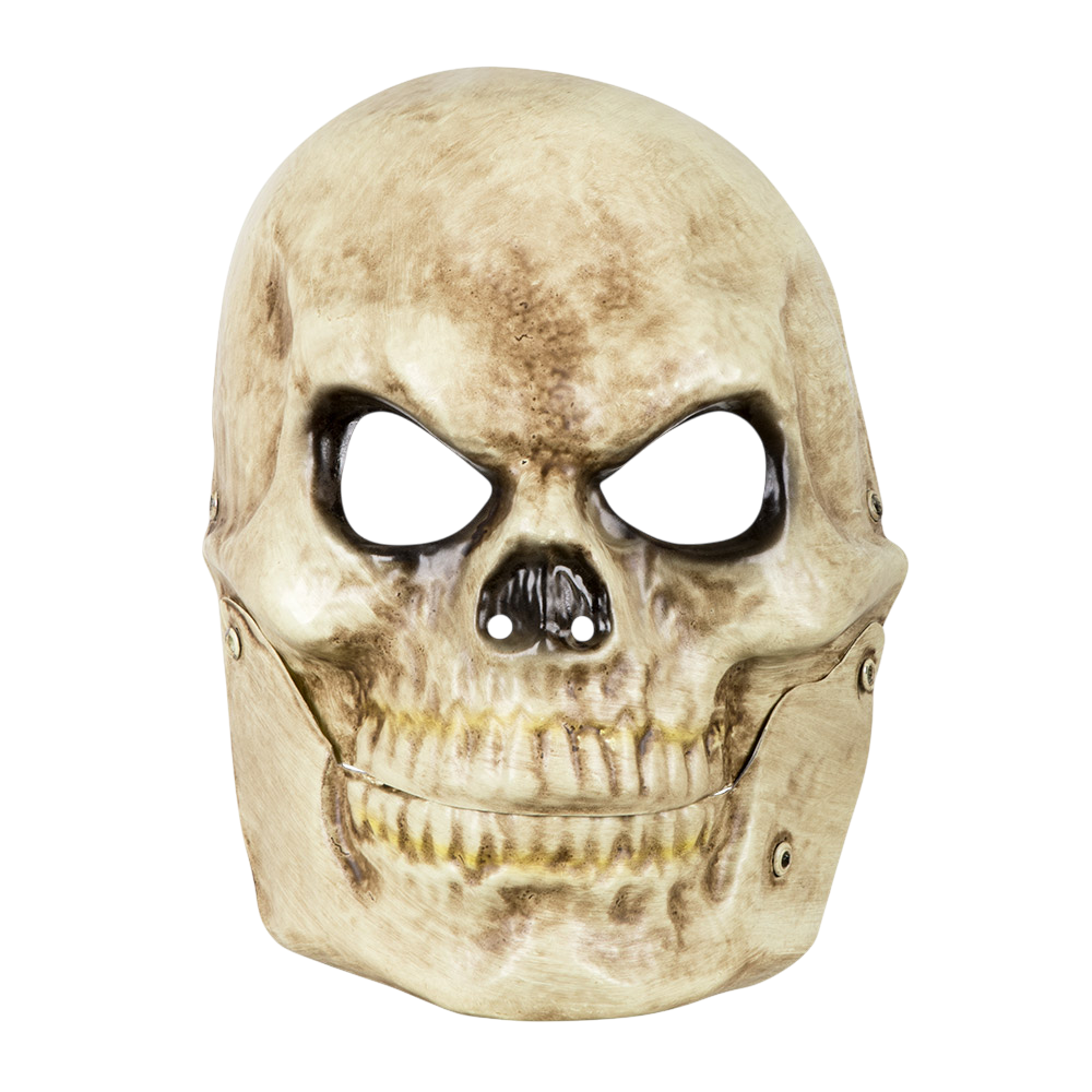 PVC Skull Mask with Movable Jaw – Halloween