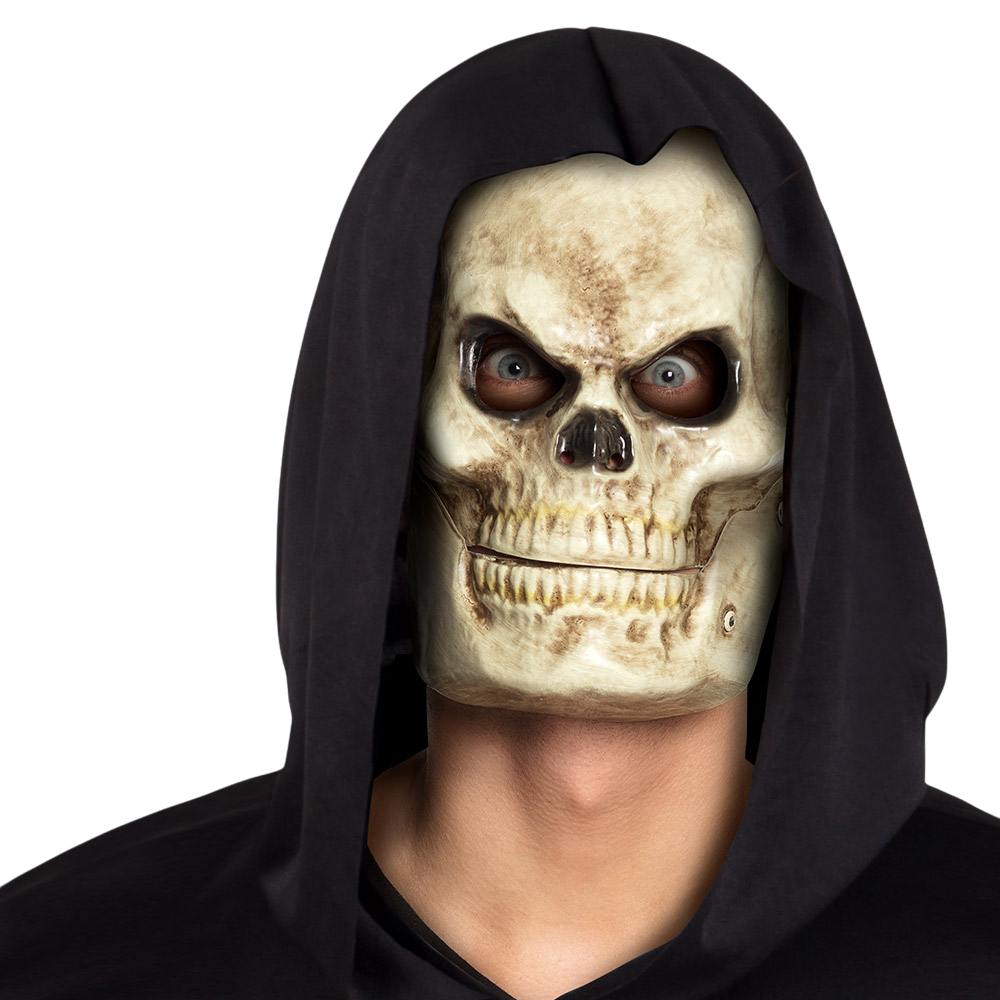 PVC Skull Mask with Movable Jaw – Halloween