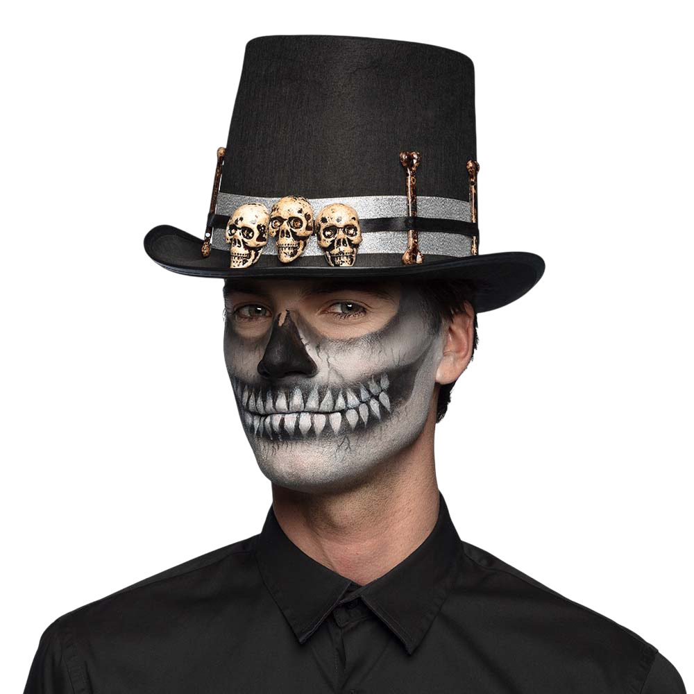 Halloween Skull Top Hat – Fancy Dress Costume