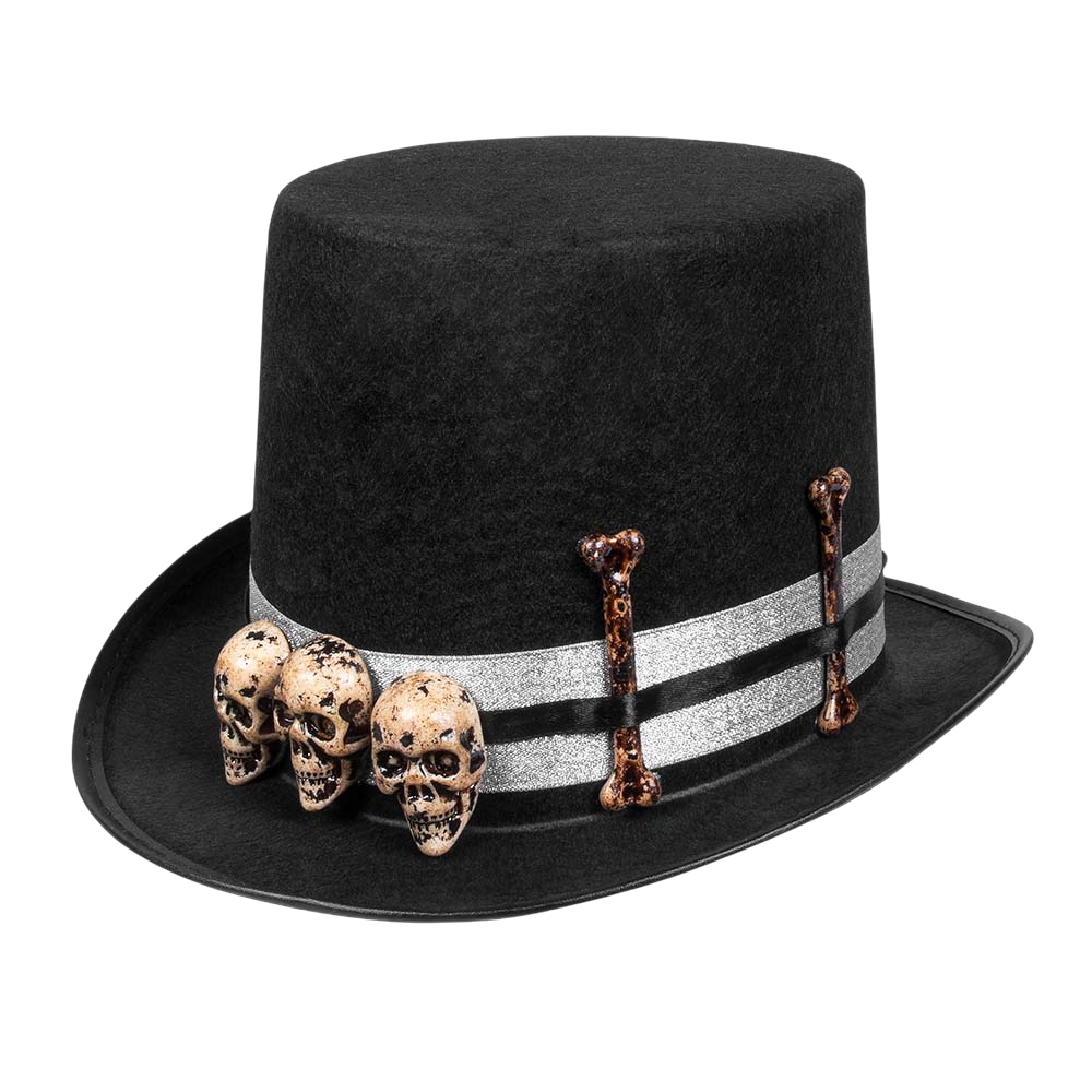 Halloween Skull Top Hat – Fancy Dress Costume