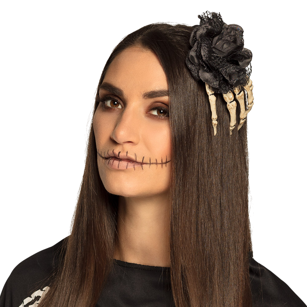 Skeleton Hand Hair Clip – Halloween Hair Accessory