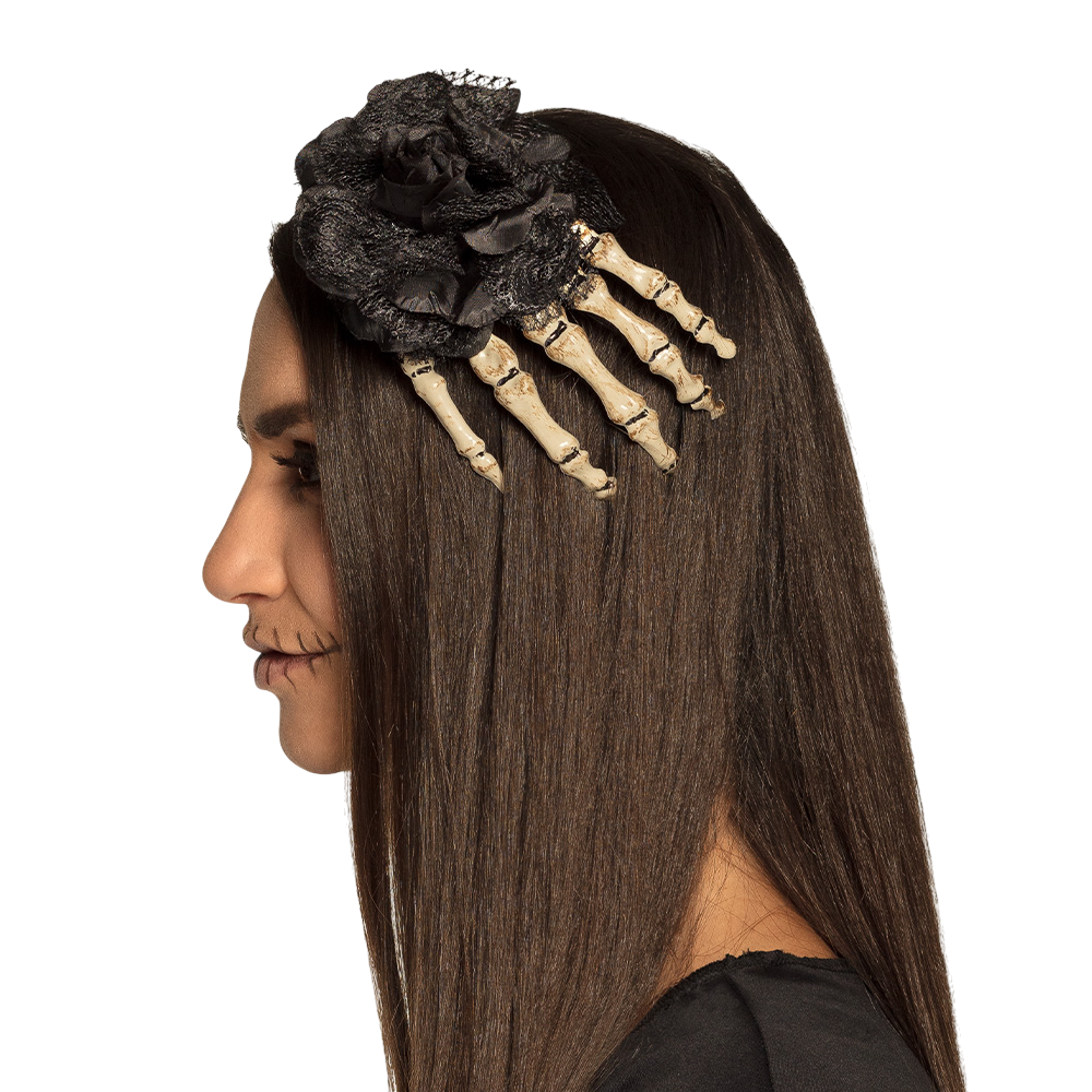 Skeleton Hand Hair Clip – Halloween Hair Accessory
