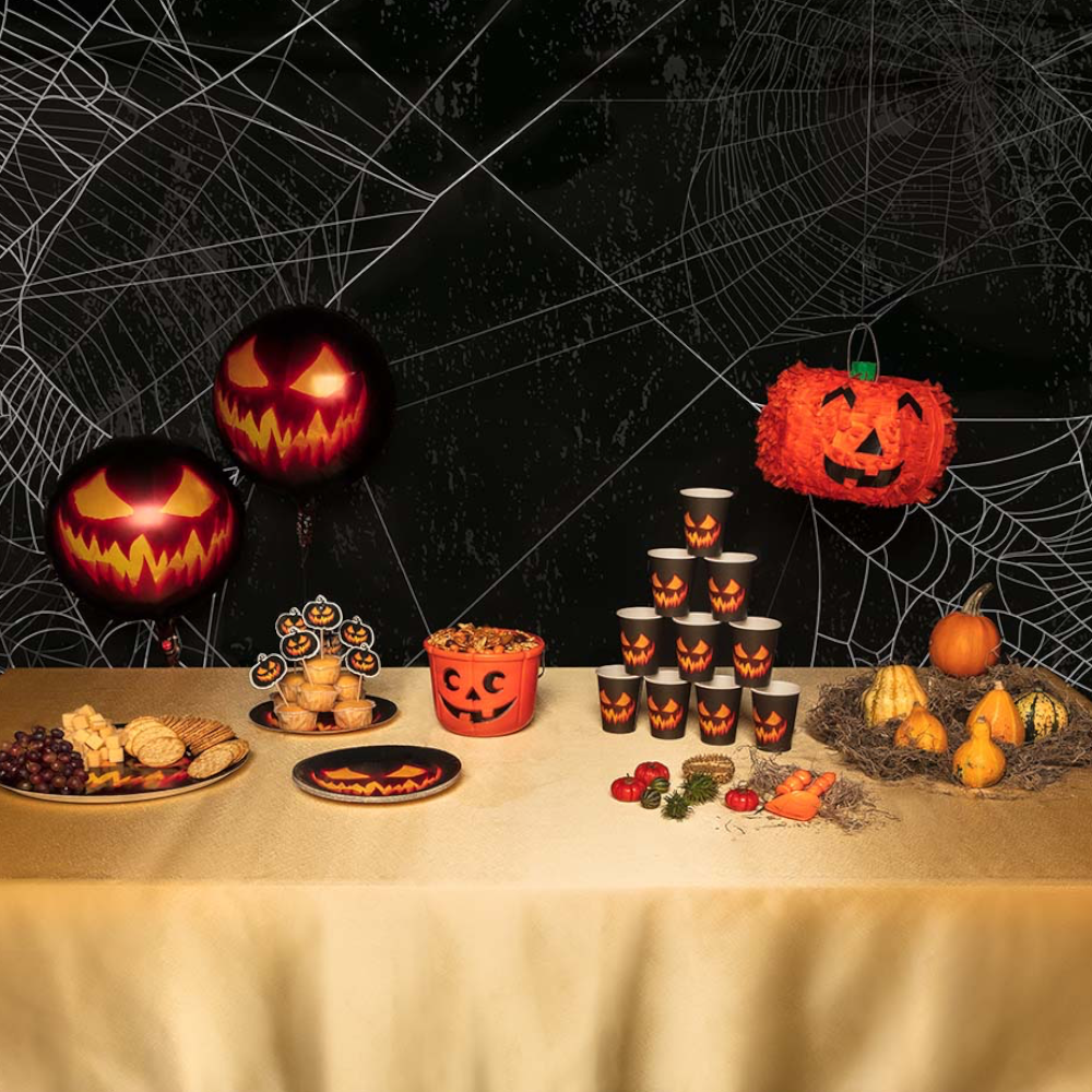 Set of 10 Scary Pumpkin Cups, 25 cl – Halloween