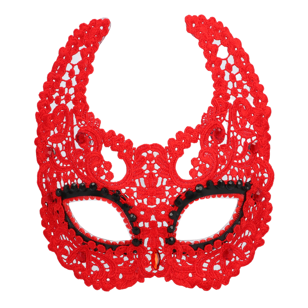 Red Lace Demon Wolf Mask – Halloween