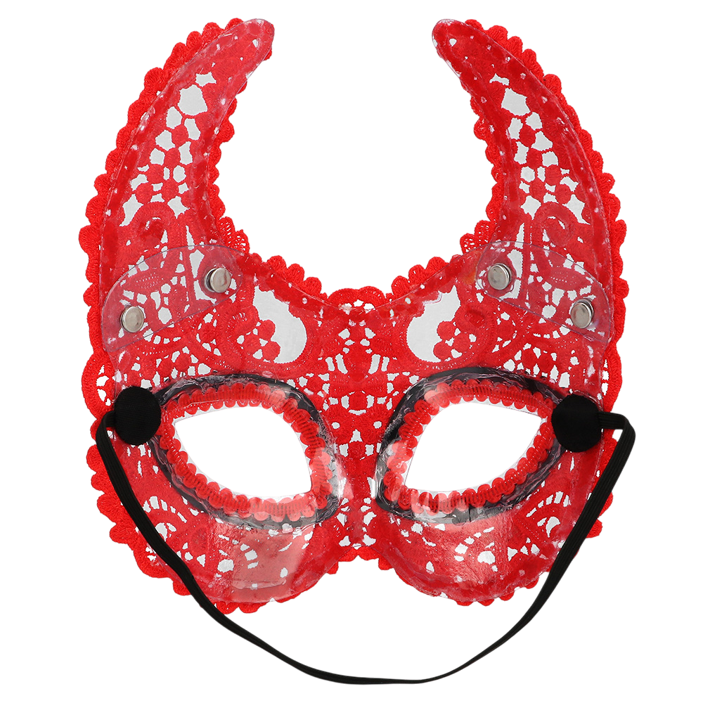 Red Lace Demon Wolf Mask – Halloween