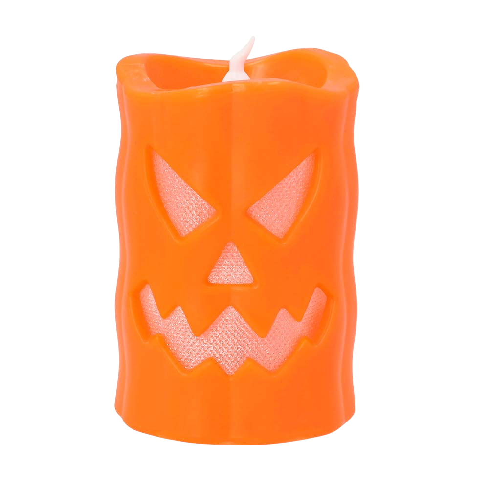 LED Pumpkin Candle, 10 x 6 cm – Halloween decoration