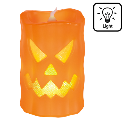 LED Pumpkin Candle, 10 x 6 cm – Halloween decoration