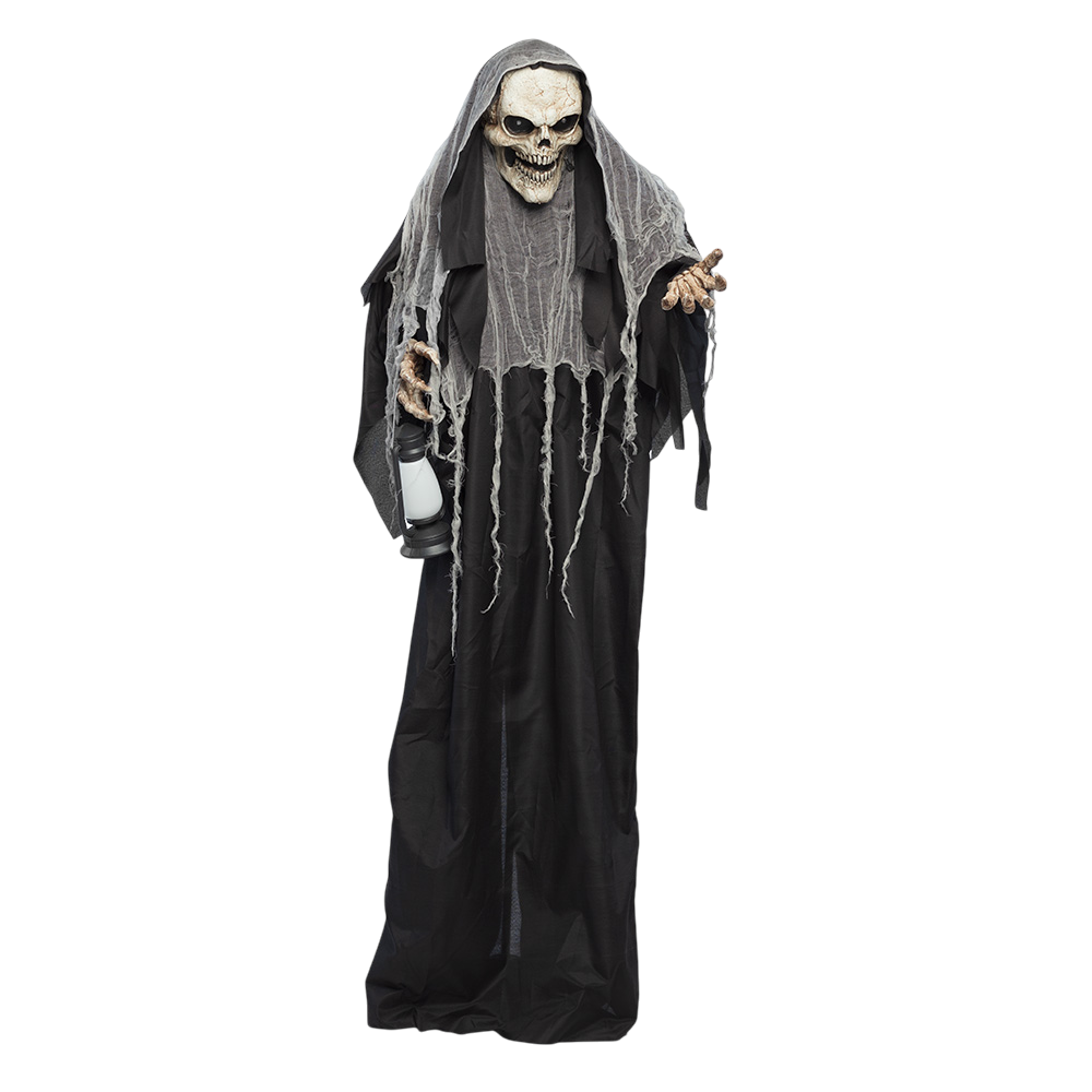 180 cm Animated Glittering Grim Reaper Doll – Halloween Decoration