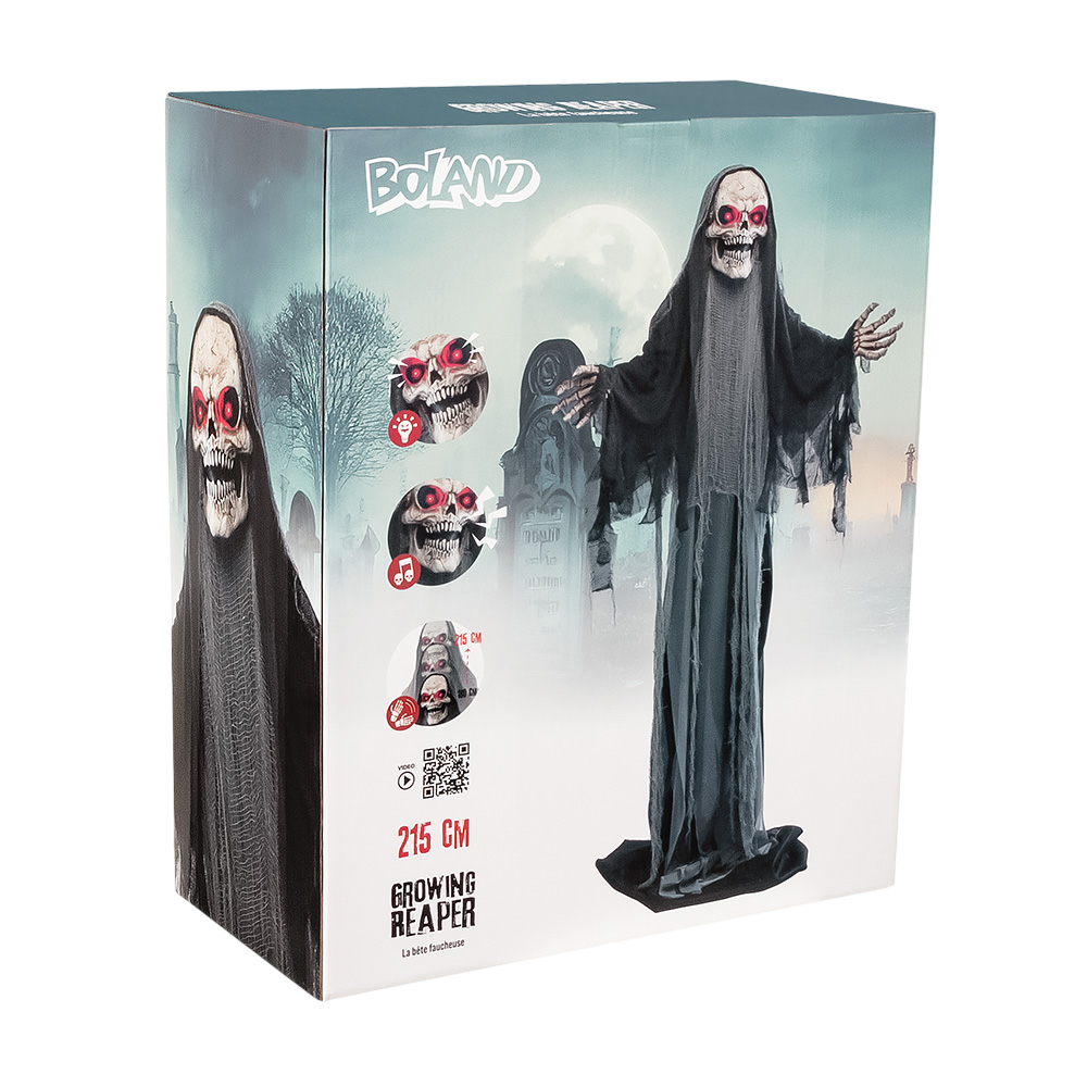 Animated Skeleton Reaper Doll, Grows from 180 to 215 cm – Halloween