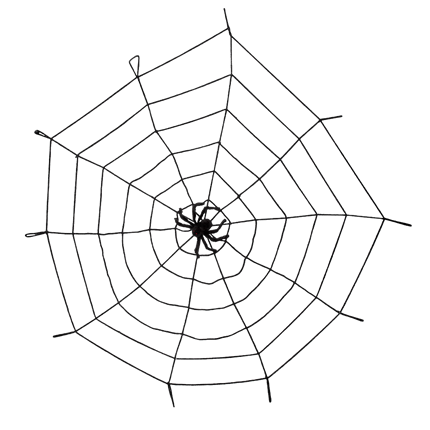 150 cm Stretch Spider’s Web with Spider – Halloween