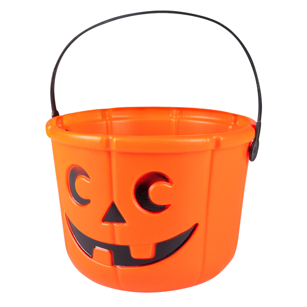 Orange Pumpkin Bucket 14 x 18 cm – Halloween Sweet Basket