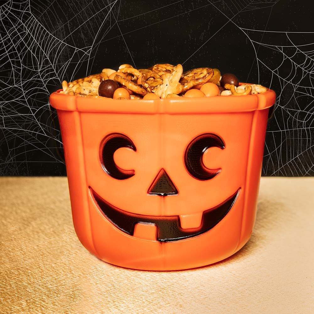 Orange Pumpkin Bucket 14 x 18 cm – Halloween Sweet Basket