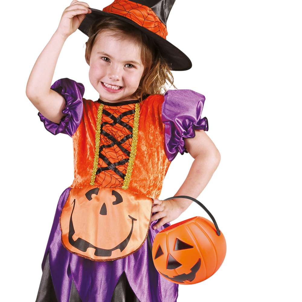 Orange Pumpkin Bucket 14 x 16 cm – Halloween Sweet Basket
